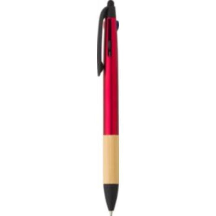 GI966208-32ABS-Kugelschreiber Malachi mit 3 Tintenfarben_ silber