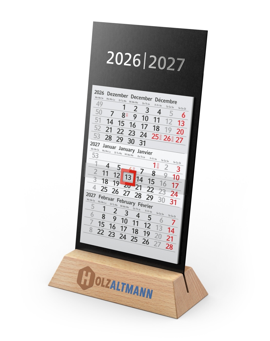 GE0056-HOTischkalender Desktop Wood 3