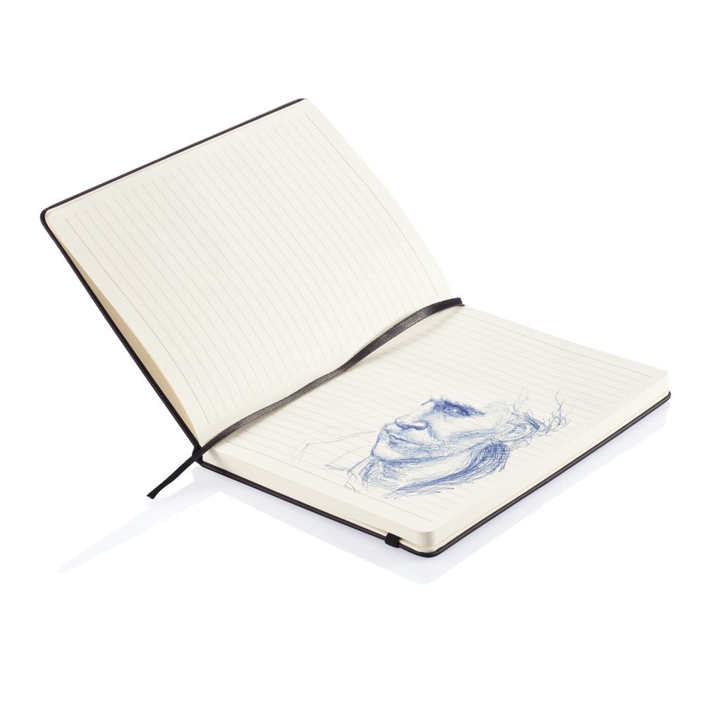 XDP773.42-1Deluxe Hardcover PU A5 Notizbuch_ schwarz
