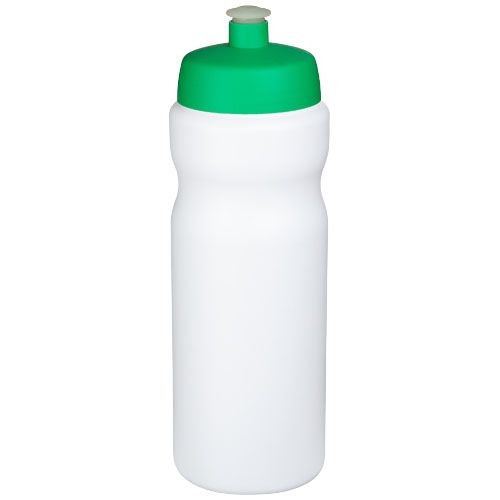 PF210684-7Baseline® Plus 650 ml Sportflasche_ weiss_gruen