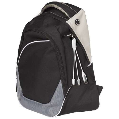 PF124382-3Metal 4-in-1 Ladekabel aus recyceltem Aluminium mit Schluesselanhaenger_ silber