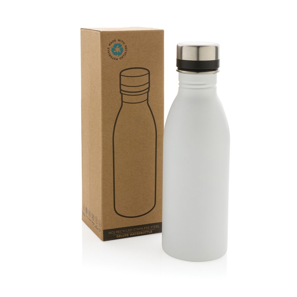 XDP435.71-3Deluxe Wasserflasche aus RCS recyceltem Stainless-Steel_ weiss