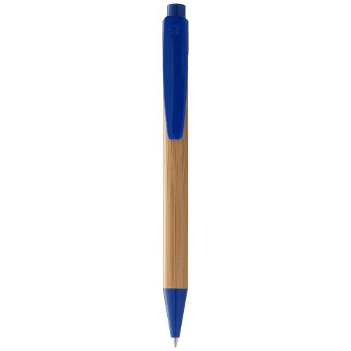 PF106322-2Borneo Bambus Kugelschreiber _schwarze Mine_ natur_royalblau