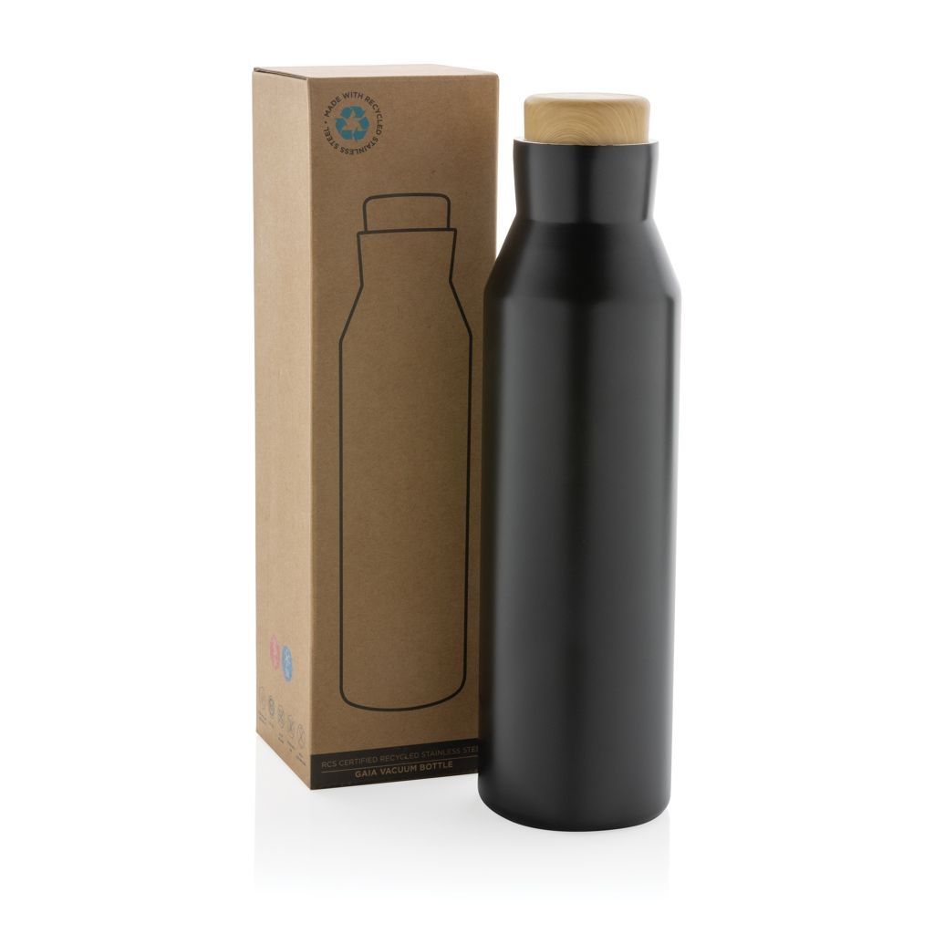 XDP435.52-1Gaia Vakuumflasche aus RCS recyceltem Stainless-Steel_ schwarz