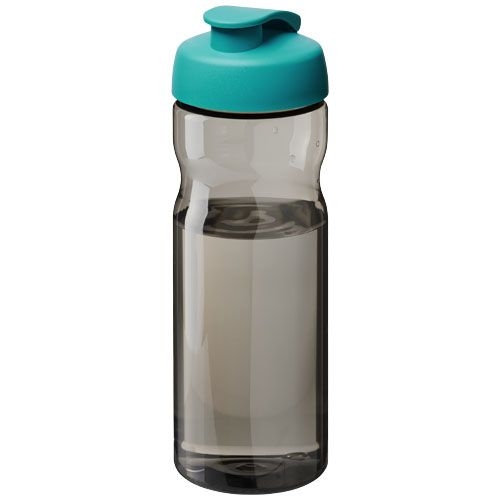 PF210097-6H2O Active® Eco Base 650 ml Sportflasche mit Klappdeckel_ kohle_aquablau PF210097-6H2O Active® Eco Base 650 ml Sportflasche mit Klappdeckel_ kohle_aquablau