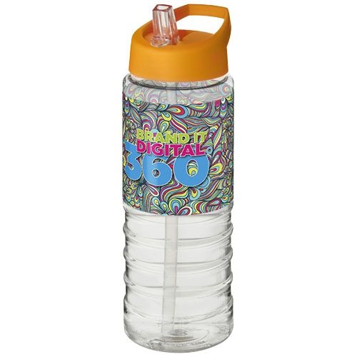 PF210877-9H2O Active® Treble 750 ml Sportflasche mit Ausgussdeckel_ transparent_orange