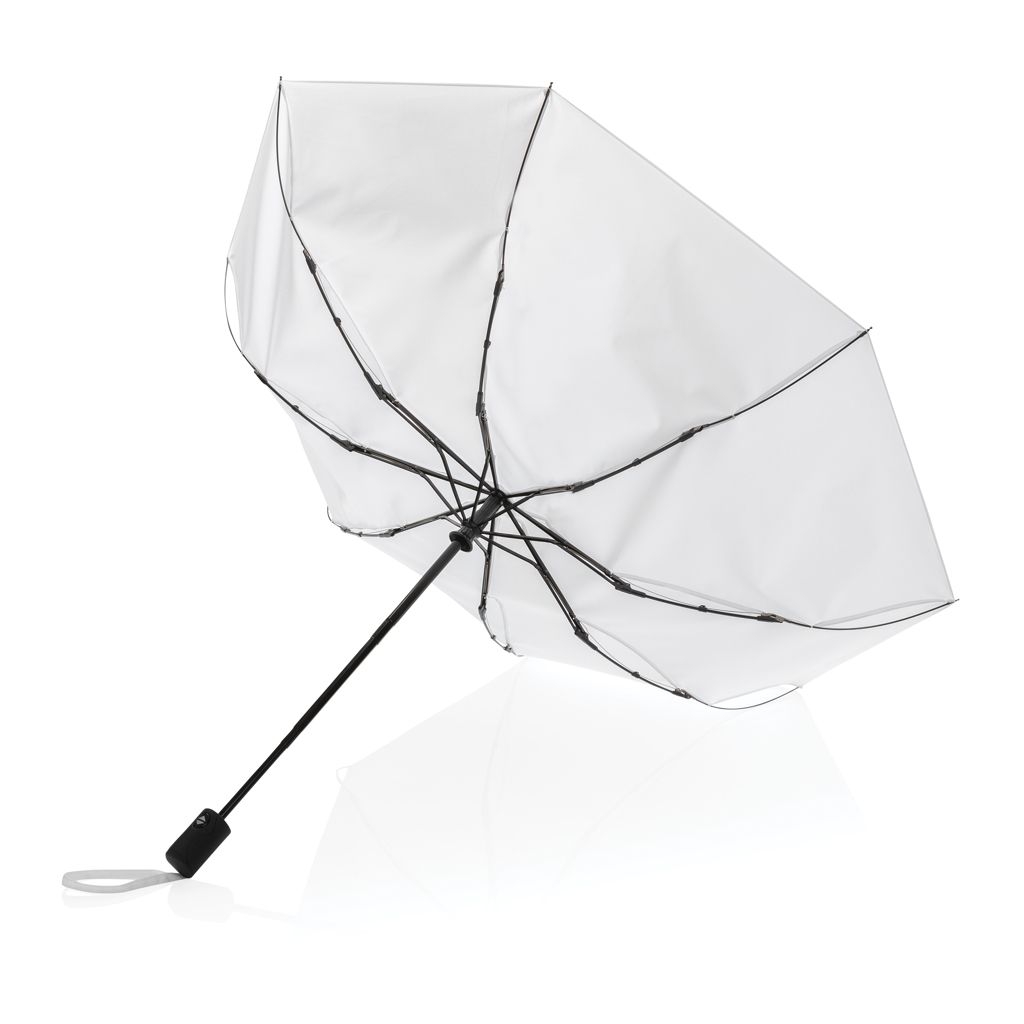 XDP850.60-321_ Impact AWARE™ RPET 190T Mini-Schirm automatic open_close_ weiss