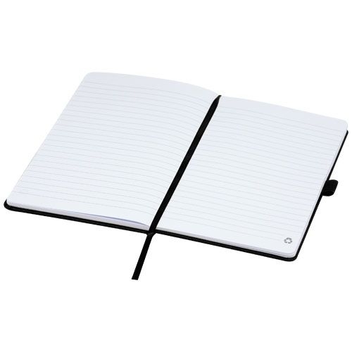 PF107763-6Honua A5 Notizbuch aus recyceltem Papier mit Cover aus recyceltem PET_ schwarz