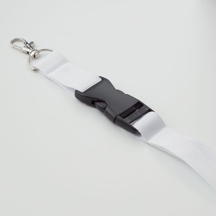 MO9661-06Wide Lany Lanyard mit Metallkarabiner_ Weiss