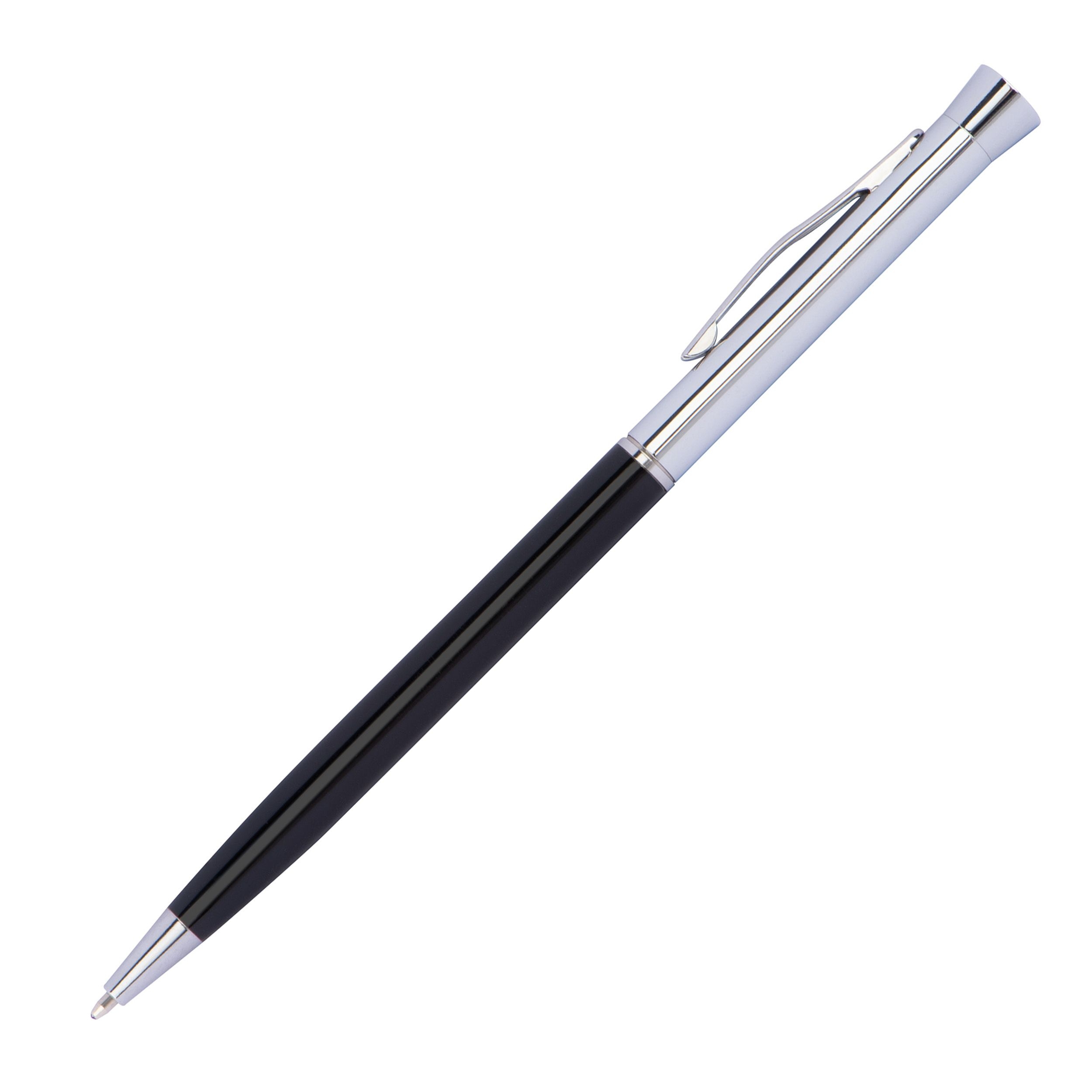 MA10871-03Schlanker Drehkugelschreiber aus Metall_ schwarz