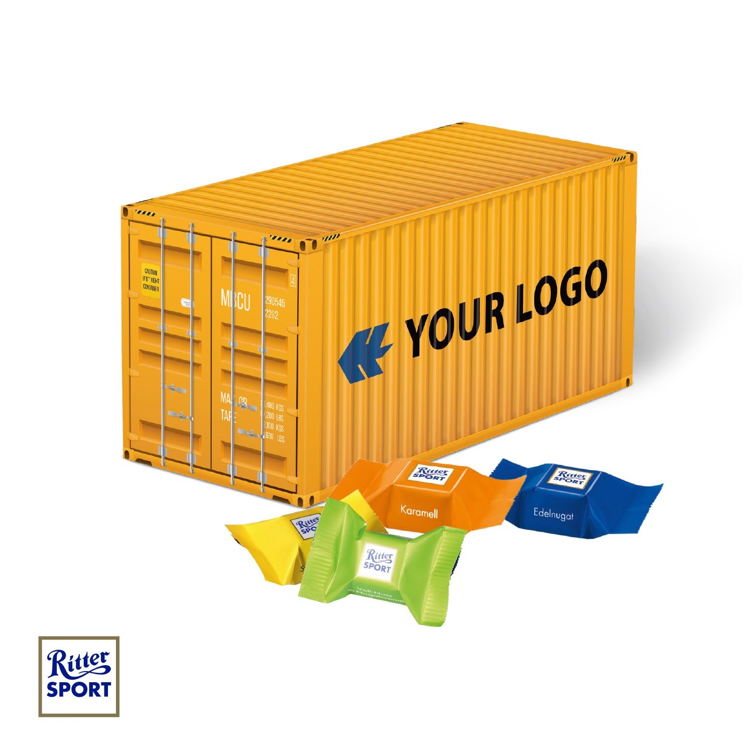 CD916853D Praesent Container mit Ritter SPORT Schokowuerfel