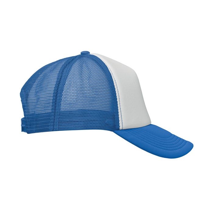 MO2269-36Bubble Trucker cap 5 panels_ weiss_blau