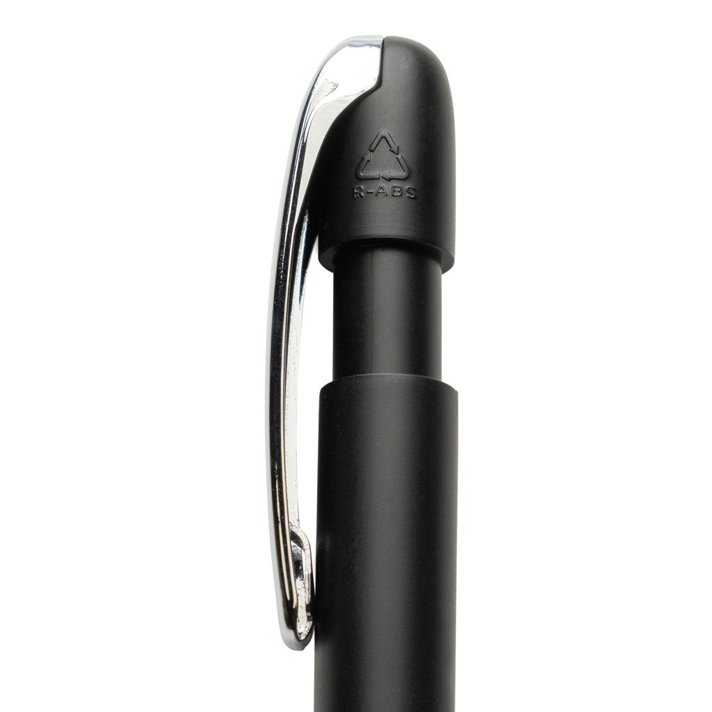 XDP611.39-01Glide GRS-zertifizierter rABS Stift mit Metallclip_ schwarz