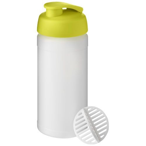 PF210702-7Baseline Plus 500 ml Shakerflasche_ limone_klar mattiert