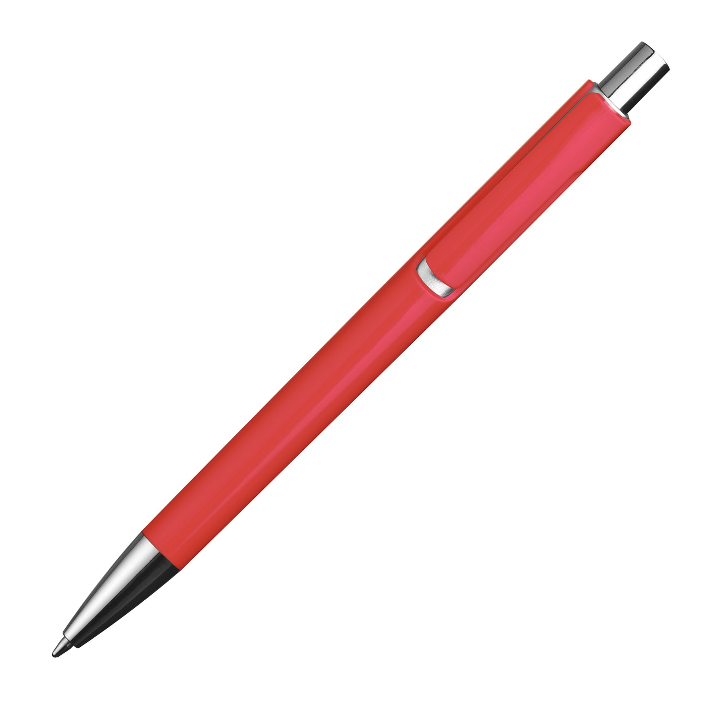 MA13538-05Kugelschreiber mit silbernen Applikationen_ rot