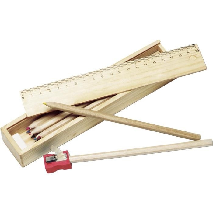 GI2545-11Buntstifte 12er Setin Holzbox Carmelita_ brown
