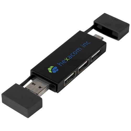 PF124251-4Mulan doppelter USB 2.0-Hub_ schwarz