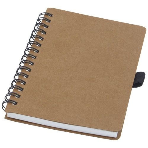 PF107733-1Cobble A6 Notizbuch mit Spiralbindung aus recyceltem Karton mit Steinpapier_ natur