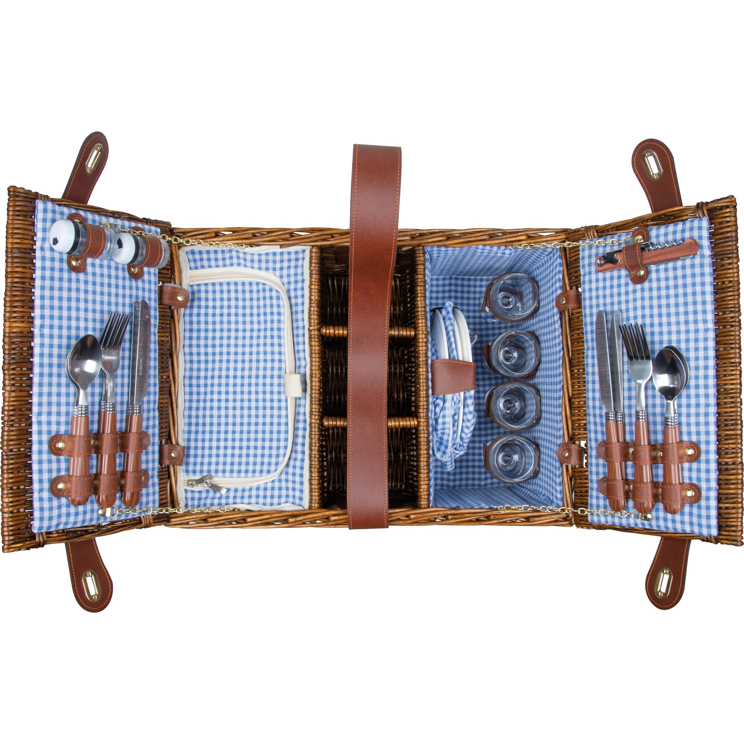 MA61276-01Picknickkorb fuer 4 Personen_ braun