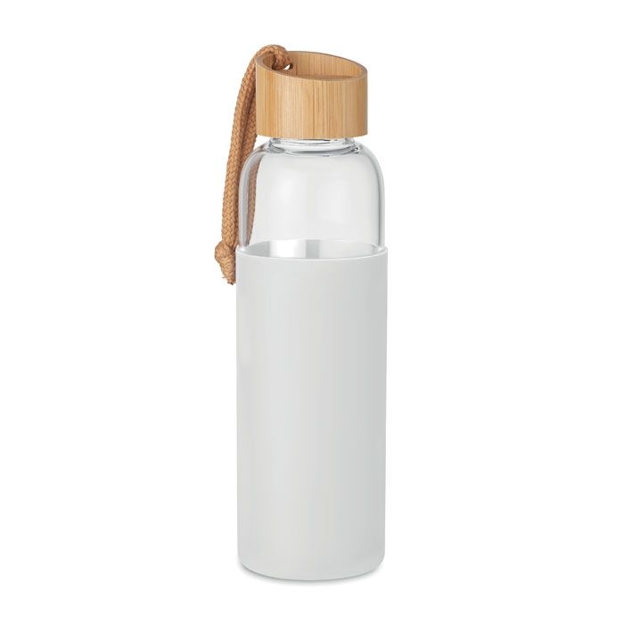 MO6845-06Chai Trinkflasche Glas 500 ml_ Weiss MO6845-06Chai Trinkflasche Glas 500 ml_ Weiss