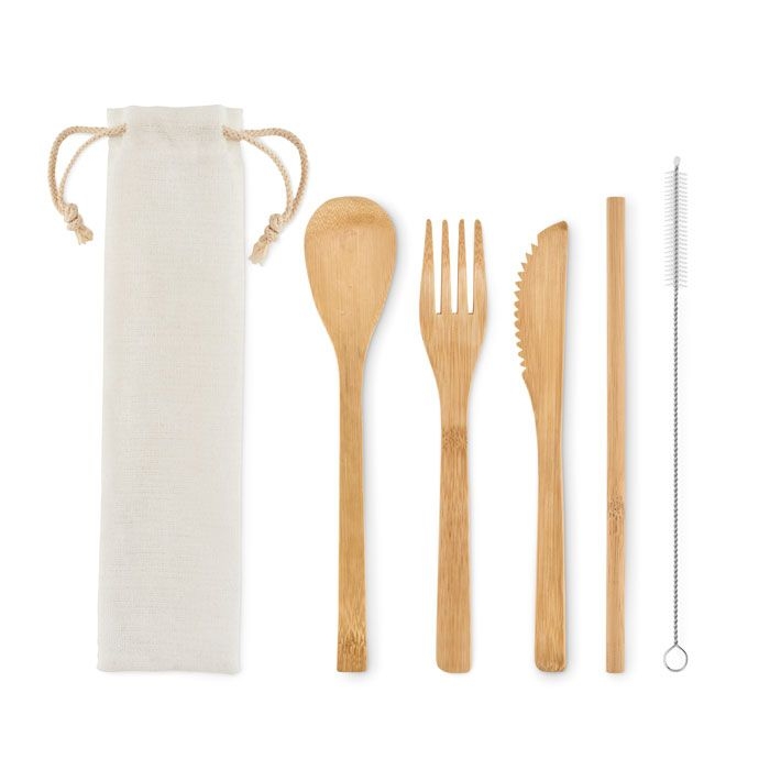 MO6121-13Setstraw Besteck-Set Bambus_ Beige