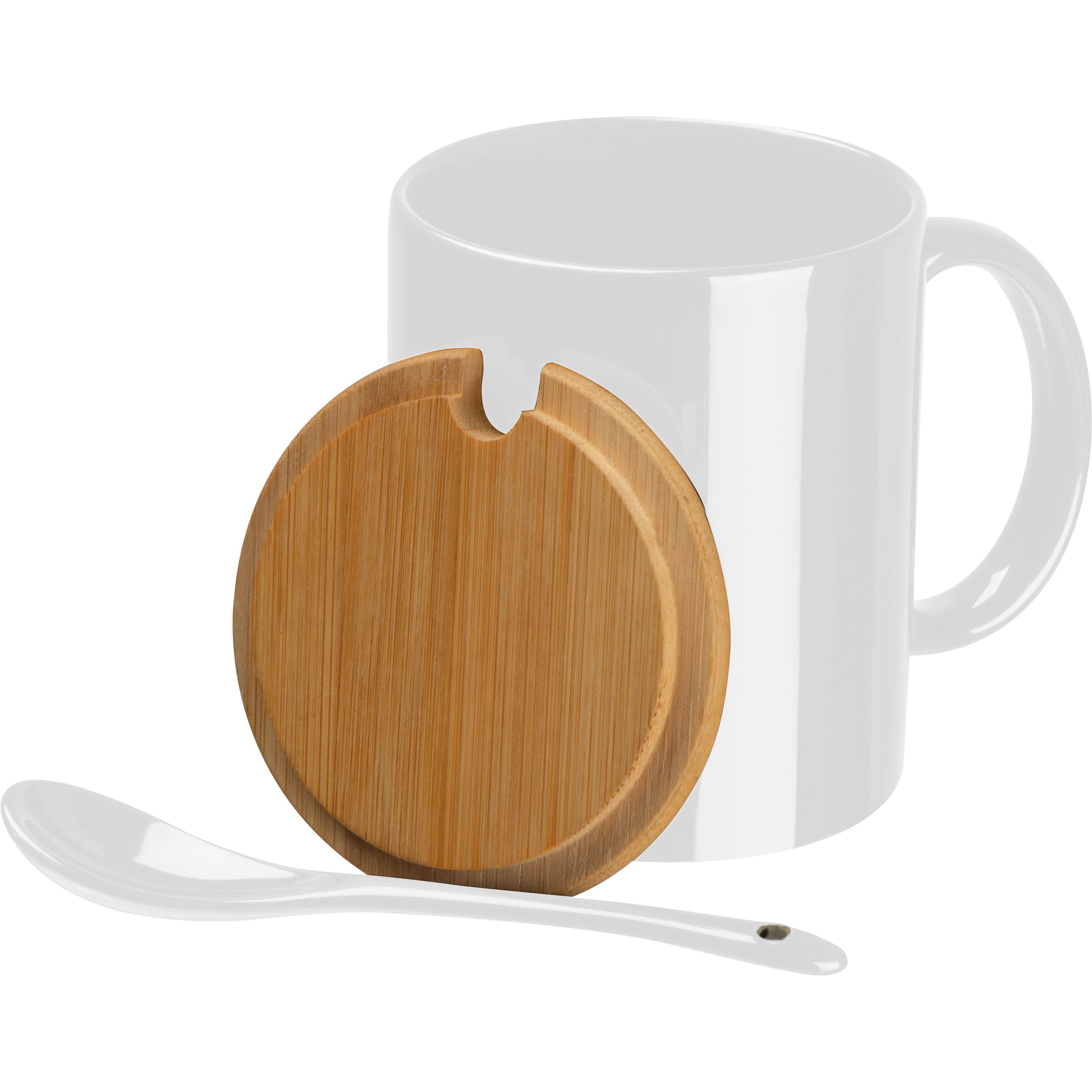 MA82969-06Keramiktasse mit Loeffel und Bambusdeckel_ weiss