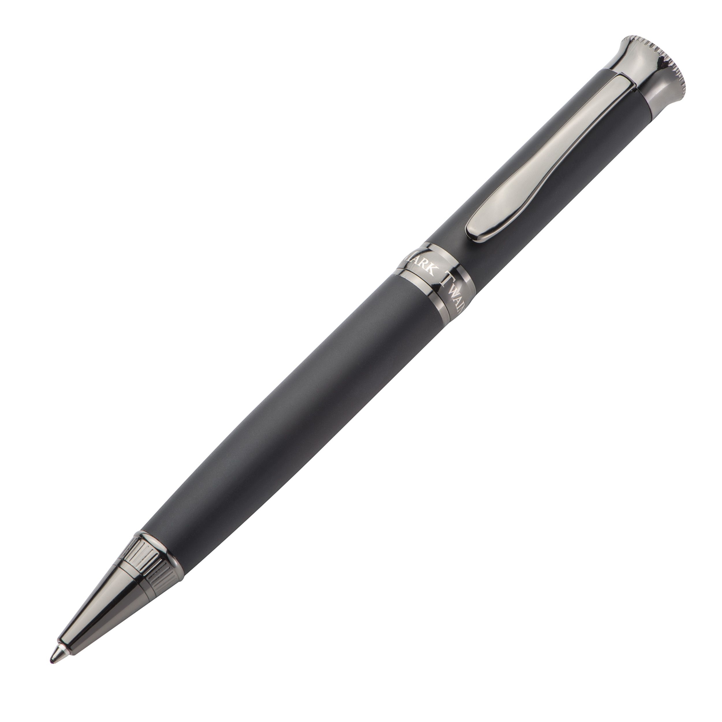 MA10612-03Mark Twain Kugelschreiber aus Metall_ schwarz