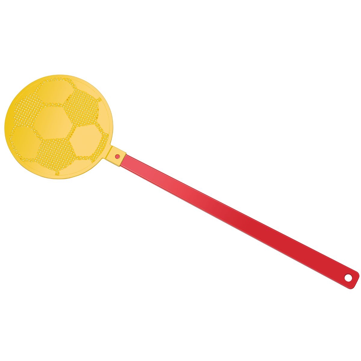 HE8410-1-4Fliegenklatsche _Fussball_ rot_ gelb HE8410-1-4Fliegenklatsche _Fussball_ rot_ gelb