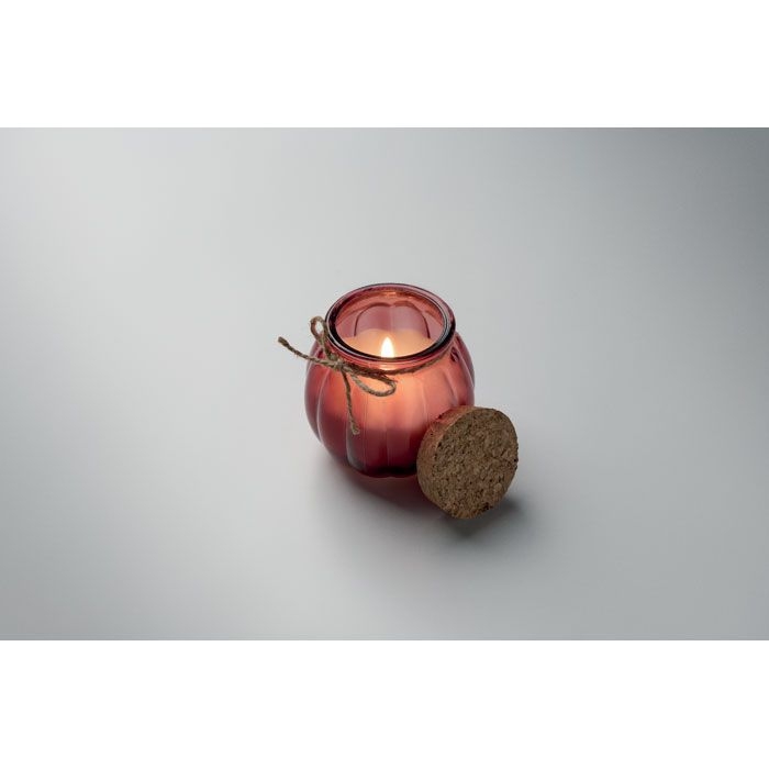 MO3193-05Pumkin Kerze aus Pflanzenwachs_ rot