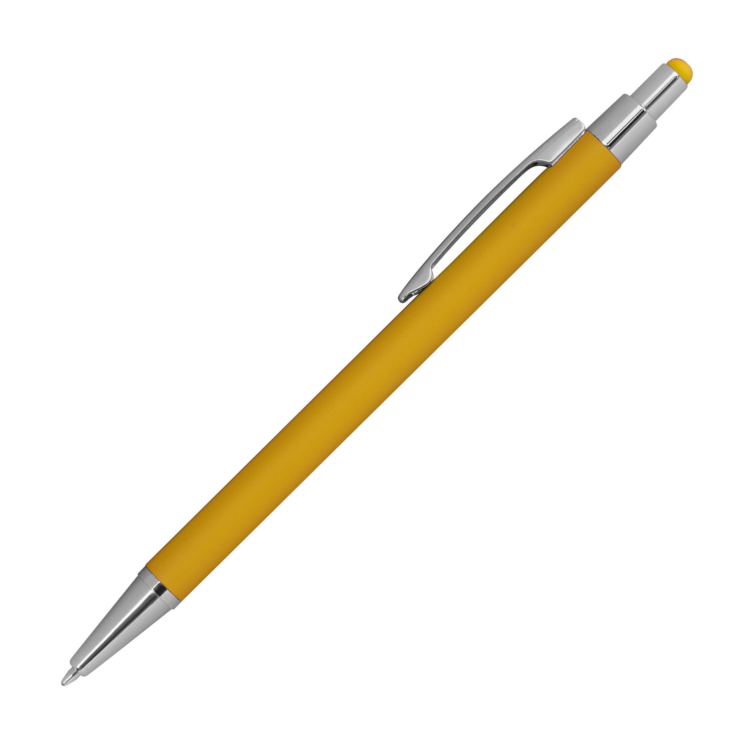 MA10964-08Kugelschreiber aus Metall mit Rubberfinish und Touchfunktion_ gelb
