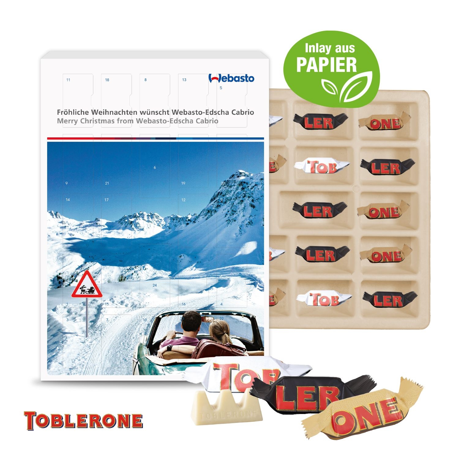 CD55407-01Adventskalender mit TOBLERONE gemischt_ Inlay aus Papier_ Motiv-Vorlage
