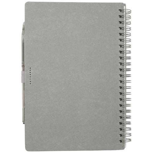 PF107986-2Slate A5 wiederverwendbares Hardcover Notizbuch und Stiftset _schwarze Mine_ grau