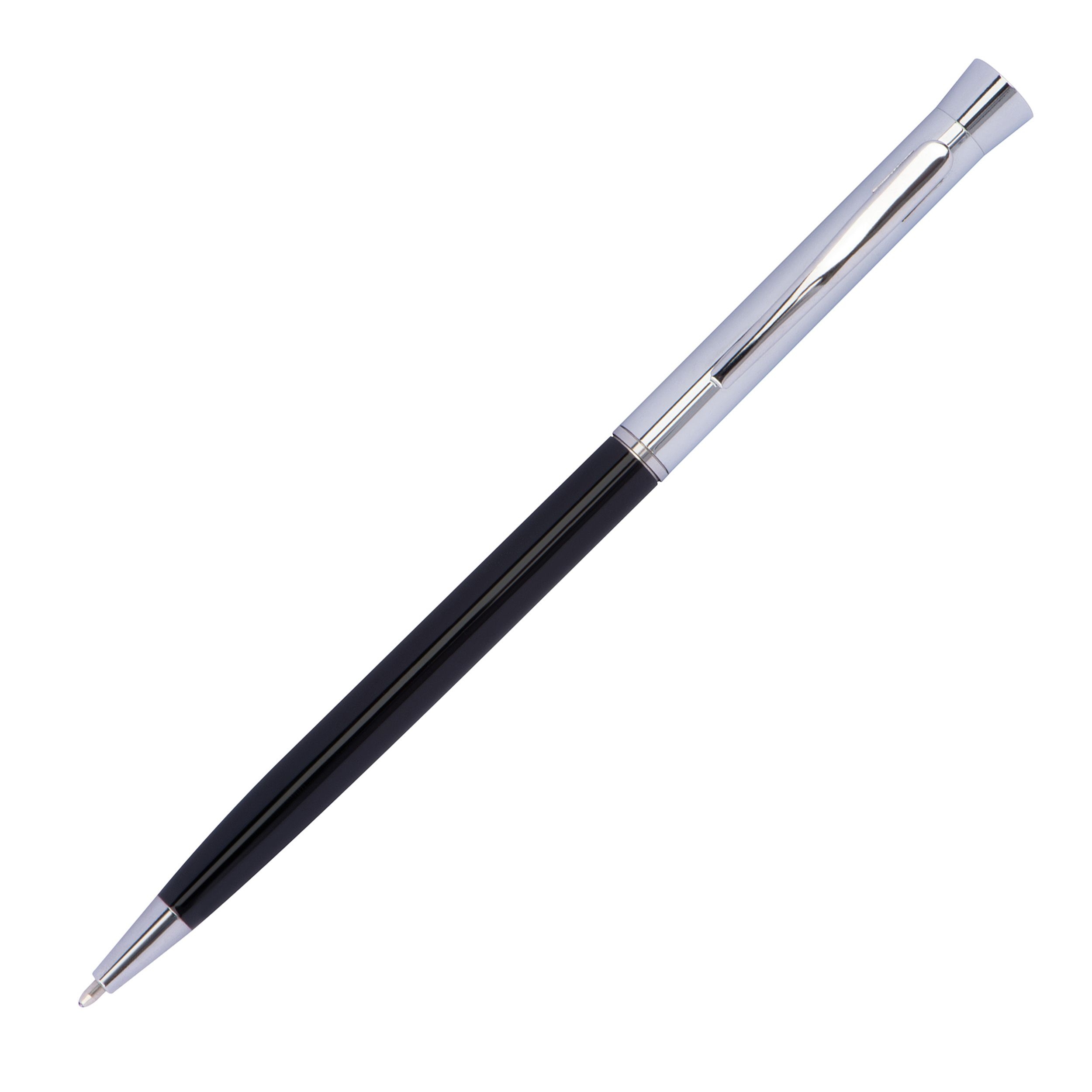 MA10871-03Schlanker Drehkugelschreiber aus Metall_ schwarz