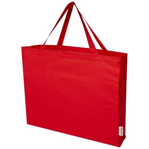 PF120734-3Odessa 220 g_m² Baumwoll Tragetasche aus GRS recycelter Baumwolle 40L_ rot