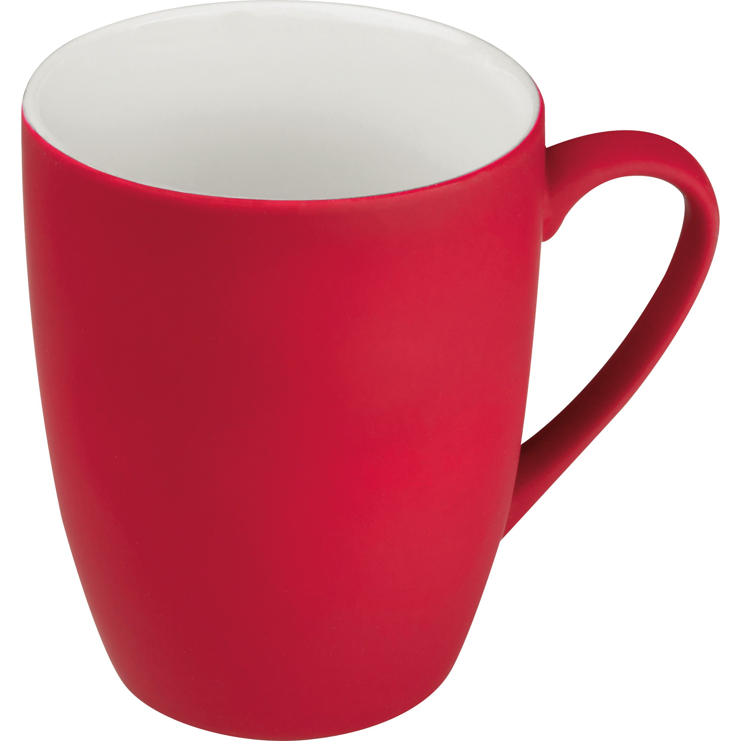 MA80655-05Tasse aus Porzellan_ aussen gummiert_ 300ml_ rot