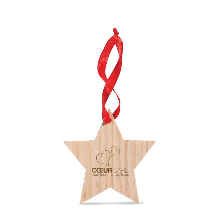 CX1373-40Woostar Anhaenger  Stern_ Holz