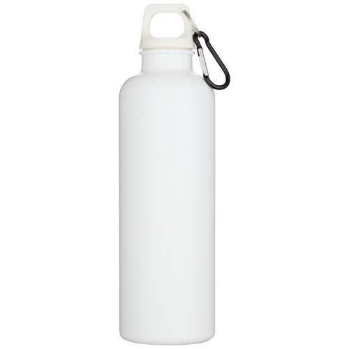 PF100878-1Oregon 750 ml einfarbige RS-zertifizierte Wasserflasche aus recyceltem Kunststoff mit Karabinerhaken