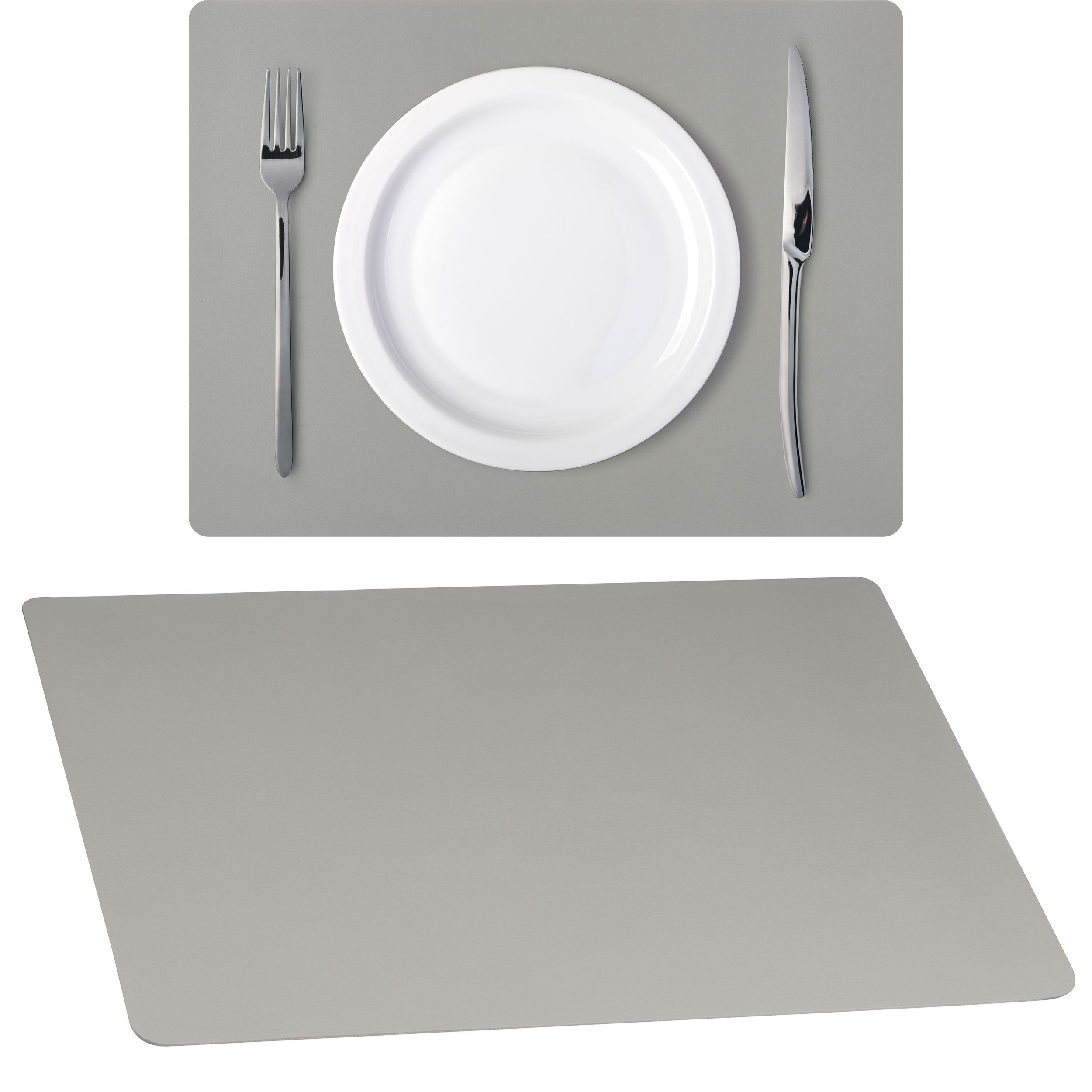 MA83131-07PVC Tischunterlage_ silbergrau