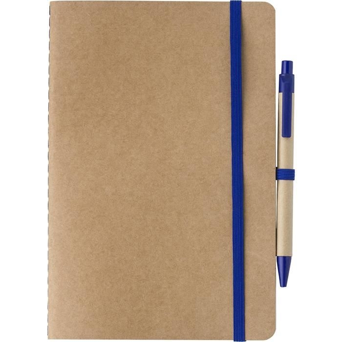 GI1015152-23Notizbuch aus recyceltem Karton _A5_ Theodore_ kobaltblau