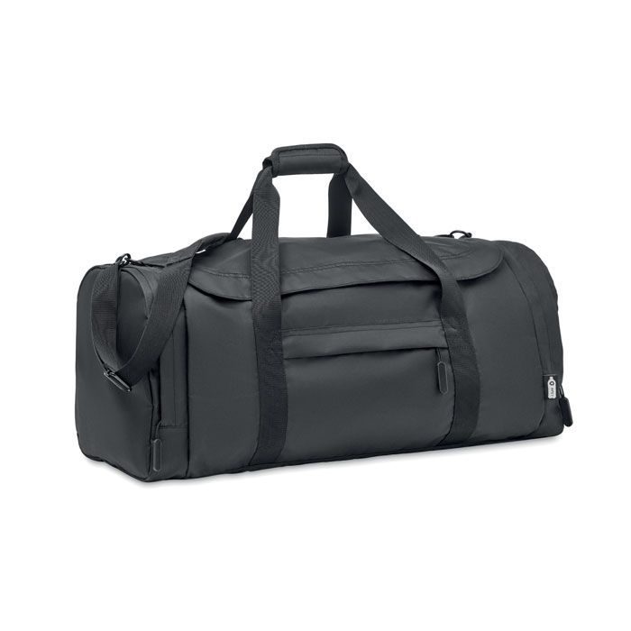 MO2053-03Valley Duffle Grosse Sporttasche 300D RPET_ schwarz