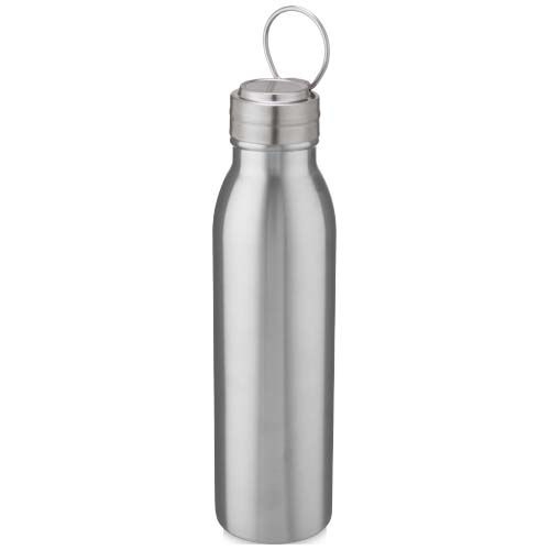 PF100678-3Harper 700 ml Sportflasche aus Edelstahl mit Metallschlaufe_ silber PF100678-3Harper 700 ml Sportflasche aus Edelstahl mit Metallschlaufe_ silber