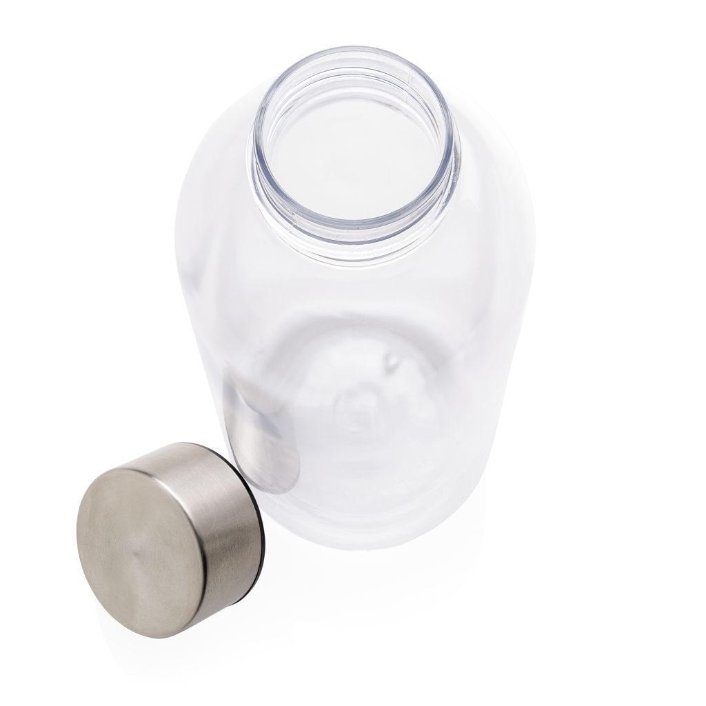 XDP433.44-0Auslaufsichere Trinkflasche mit Metalldeckel_ transparent