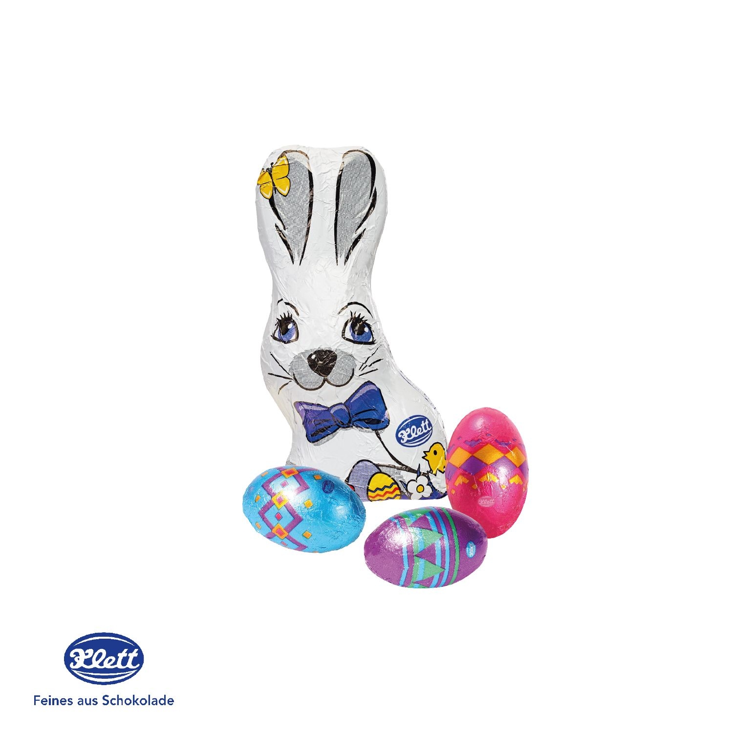 CD94678-01Grosses Osternest mit Klett Schokolade_ Schokoladenmischung
