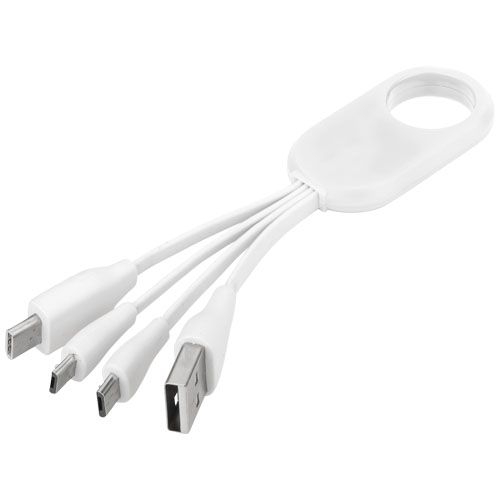 PF134214-1Troup 4-in-1-Ladekabel mit Typ C Spitze_ weiss