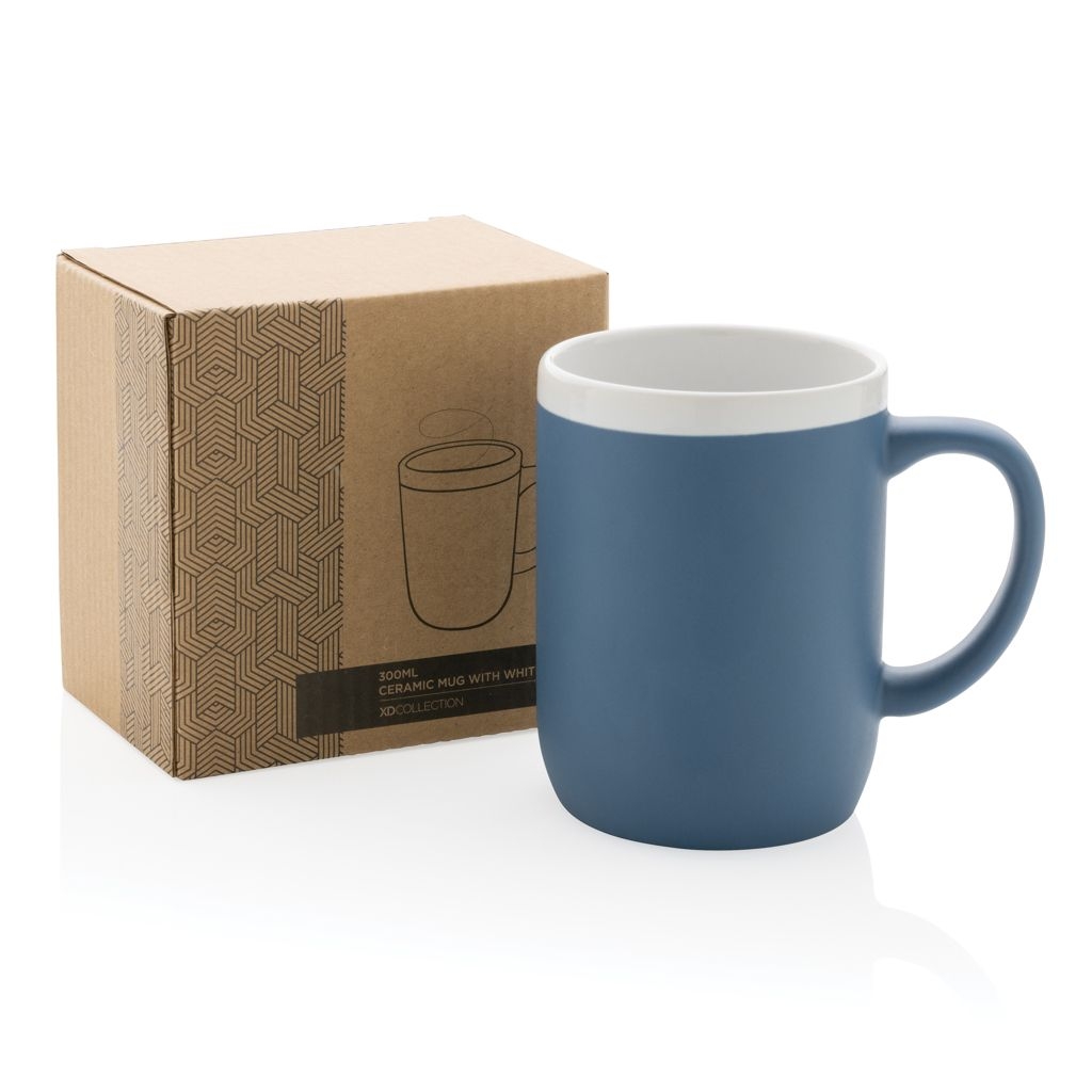 XDP434.09-5Keramiktasse mit weissem Rand_ 300ml_ blau