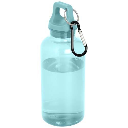 PF100778-10Oregon 400 ml RCS-zertifizierte Trinkflasche aus recyceltem Kunststoff mit Karabiner _ tuerkis