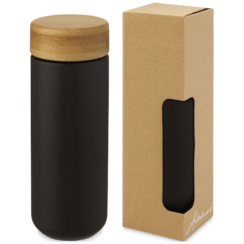 PF100705-2Lumi 300 ml Keramikbecher mit Bambusdeckel_ schwarz PF100705-2Lumi 300 ml Keramikbecher mit Bambusdeckel_ schwarz