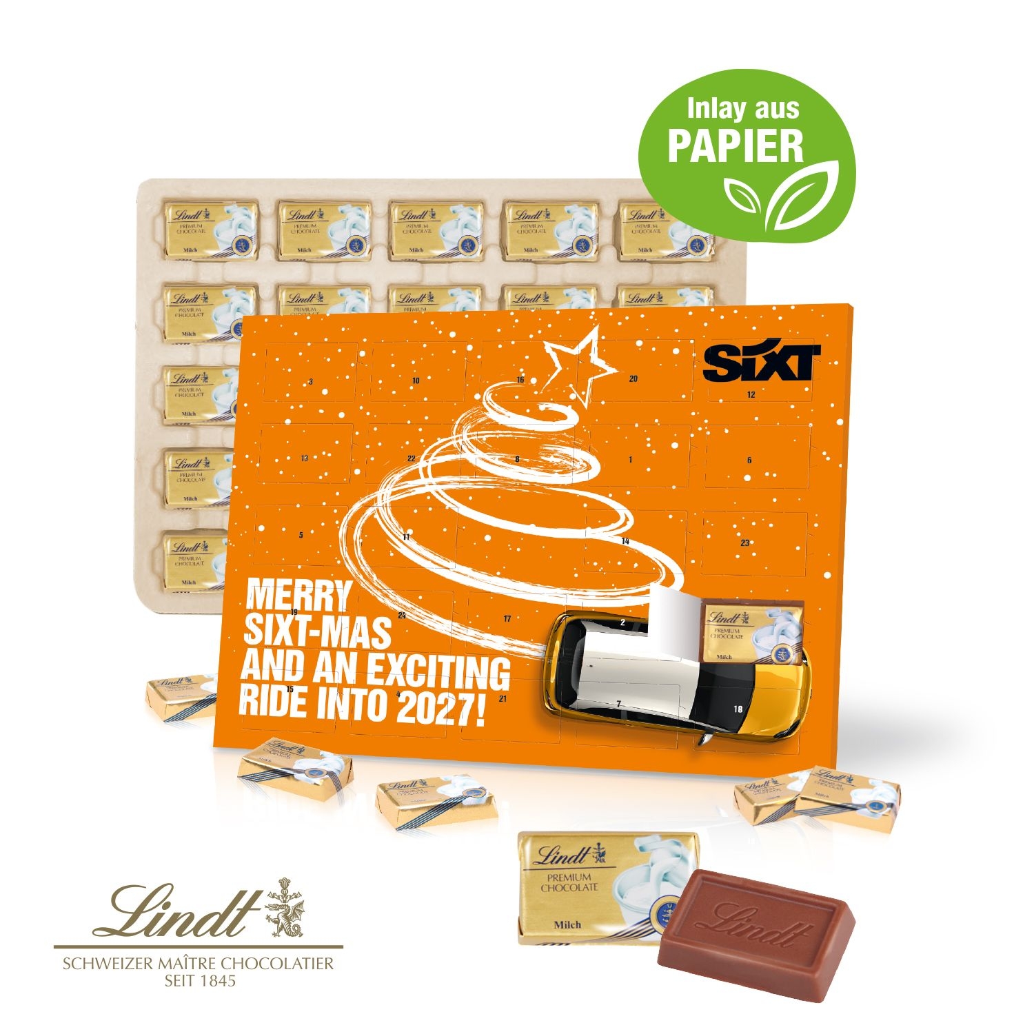 CD55307Tisch-Adventskalender Lindt _Select Edition_ Inlay aus Papier