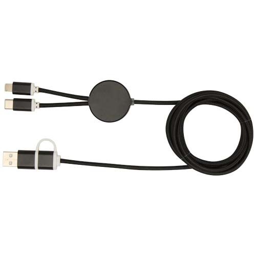 PF124425-4Alasia 150 cm 5-in-1 Kabel aus recyceltem Kunststoff fuer Datenuebertragung und 27W Schnellladung_ sch