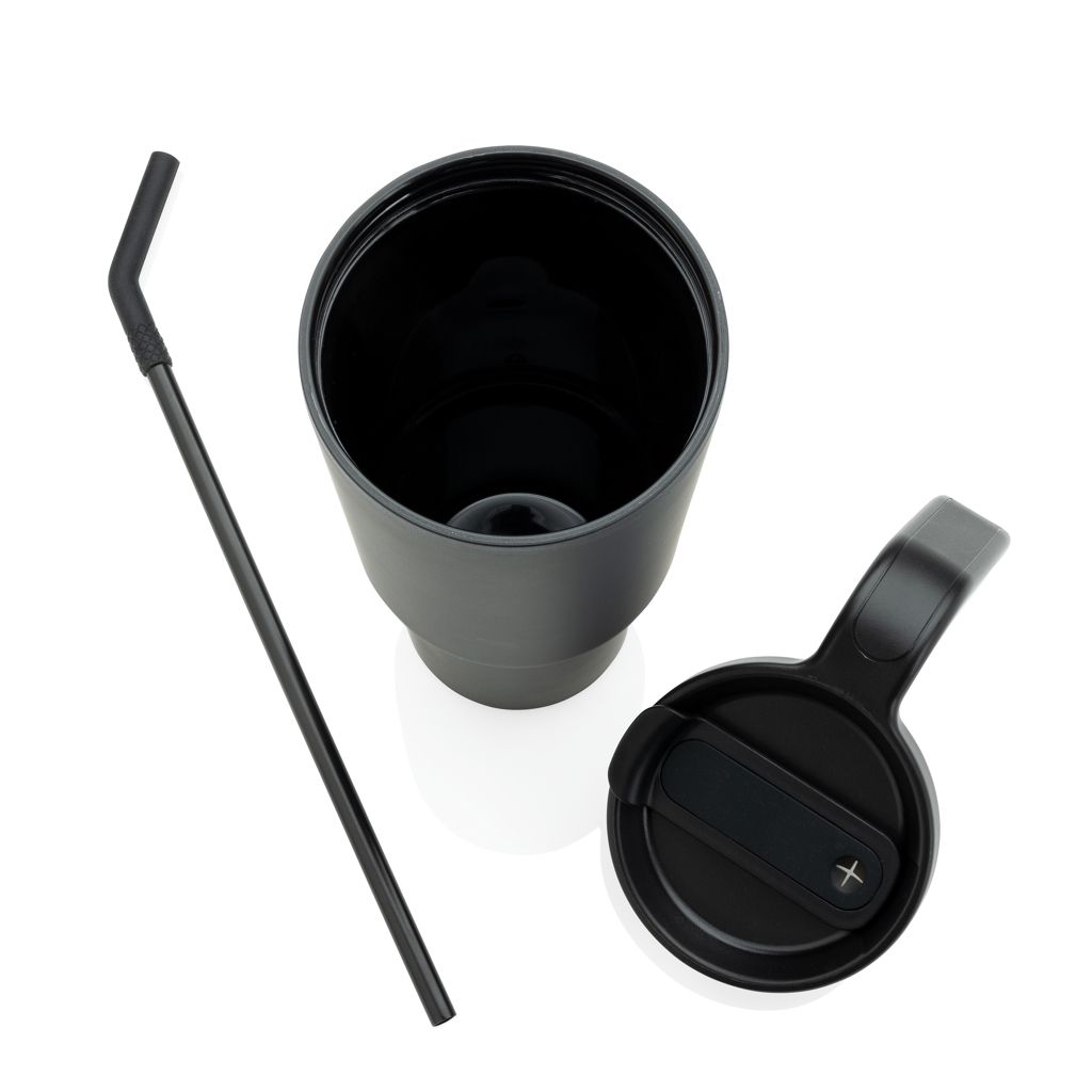 XDP437_32-01Graphic 360 Becher aus RCS-zertifiziert recyc. Stahl_ 900ml_ schwarz